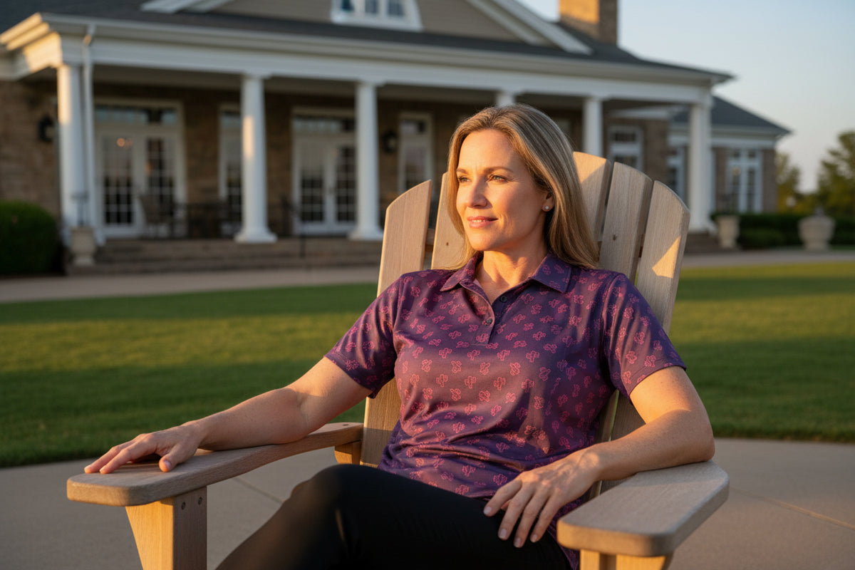 Effizy - The Desert Bloom - Unique Cactus Print Golf Polo